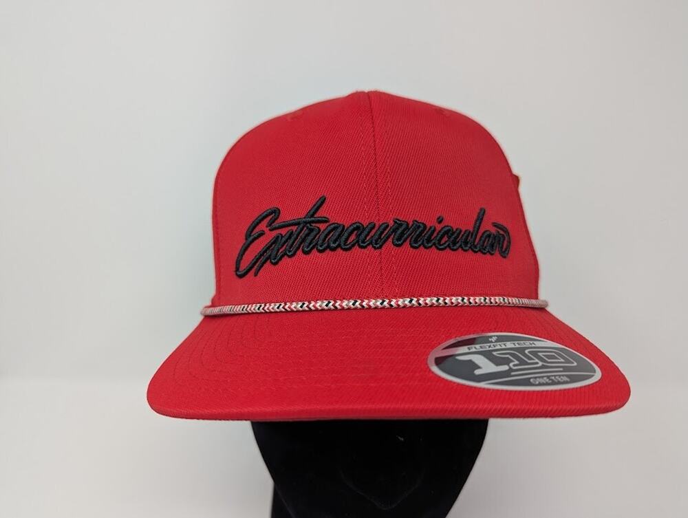NWT Extracurricular Golf Penman Snapback Hat Cap Red Adjustable Yupoong